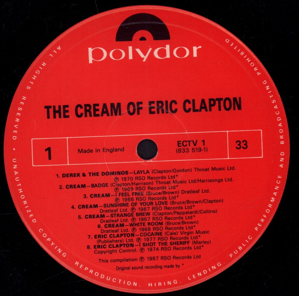 Eric Clapton - Cream Of - Lp