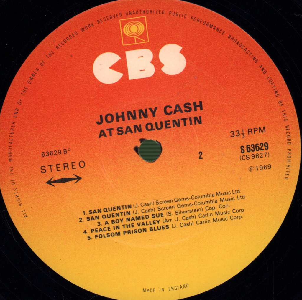 Johnny Cash - At San Quentin - Lp