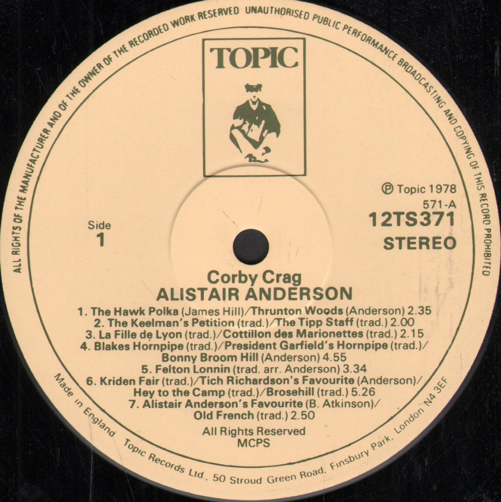 Alistair Anderson - Corby Crag - Lp