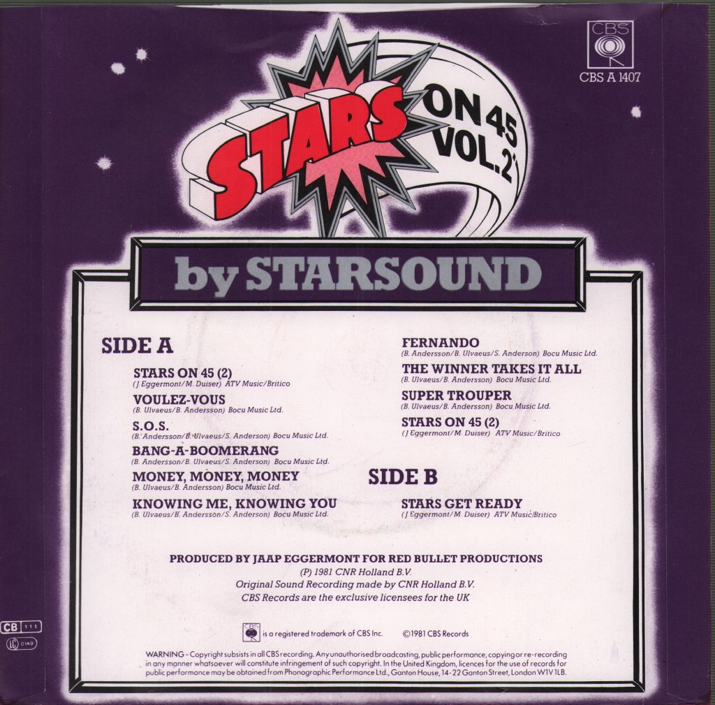 Stars On 45 - Stars On 45 (2) - 7 Inch