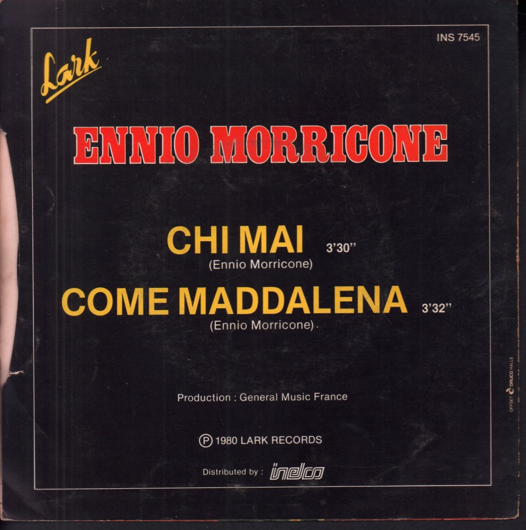 Ennio Morricone - Chi Mai - Le Professionnel (Bande Originale Du Film) - 7 Inch