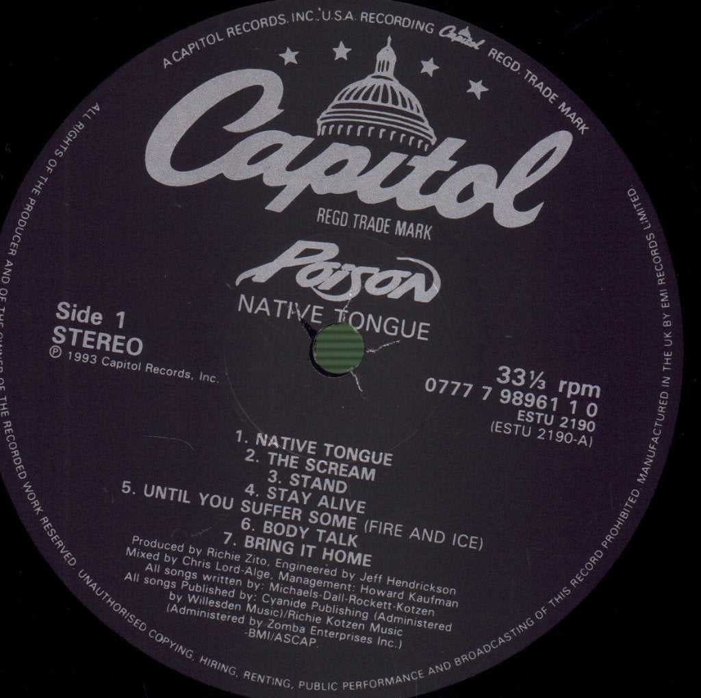 Poison - Native Tongue - Lp
