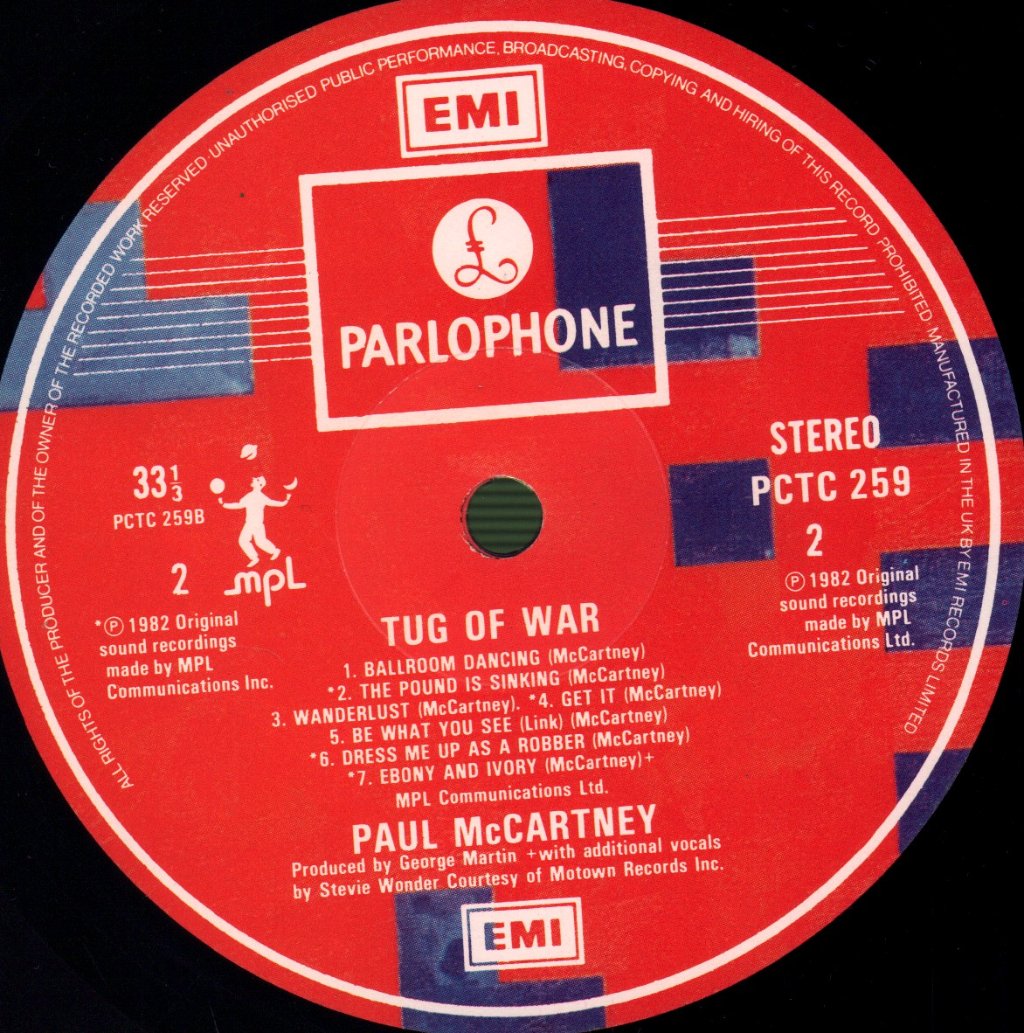Paul McCartney - Tug Of War - Lp