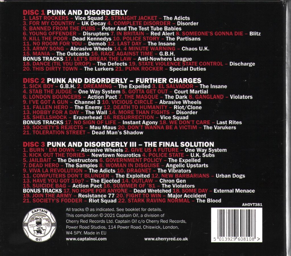 Various Artists - Punk And Disorderly The Albums - Cd Set