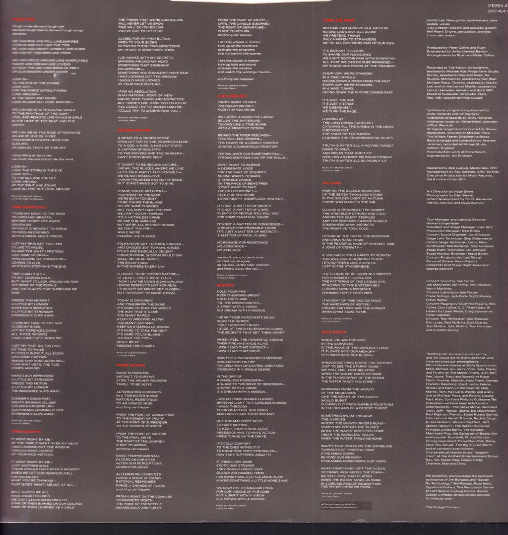 Rush - Hold Your Fire - Lp