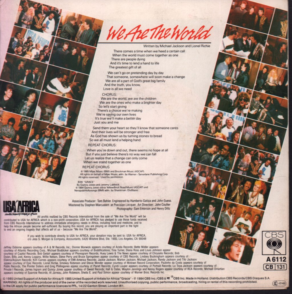 Usa For Africa - We Are The World - 7 Inch