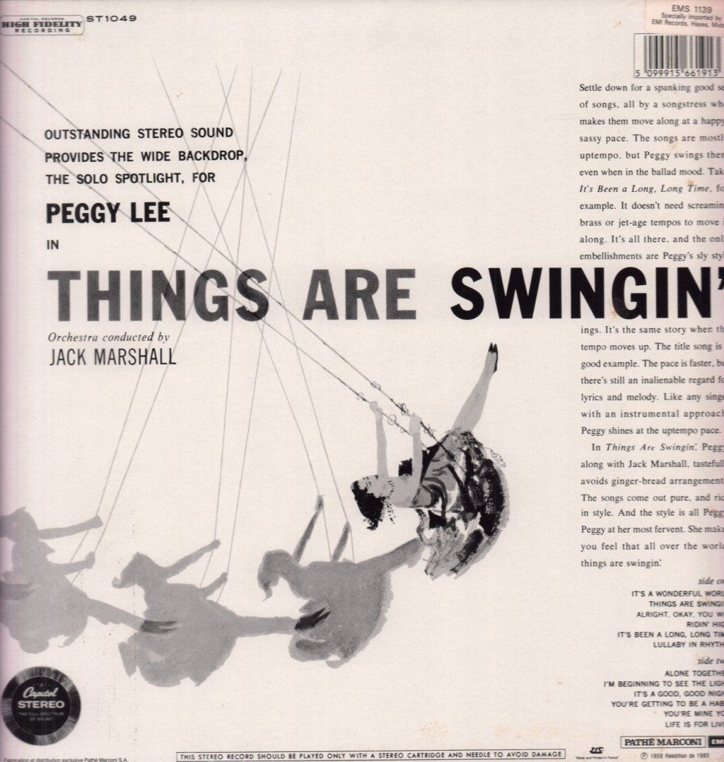 Peggy Lee - Things Are Swingin' - Lp