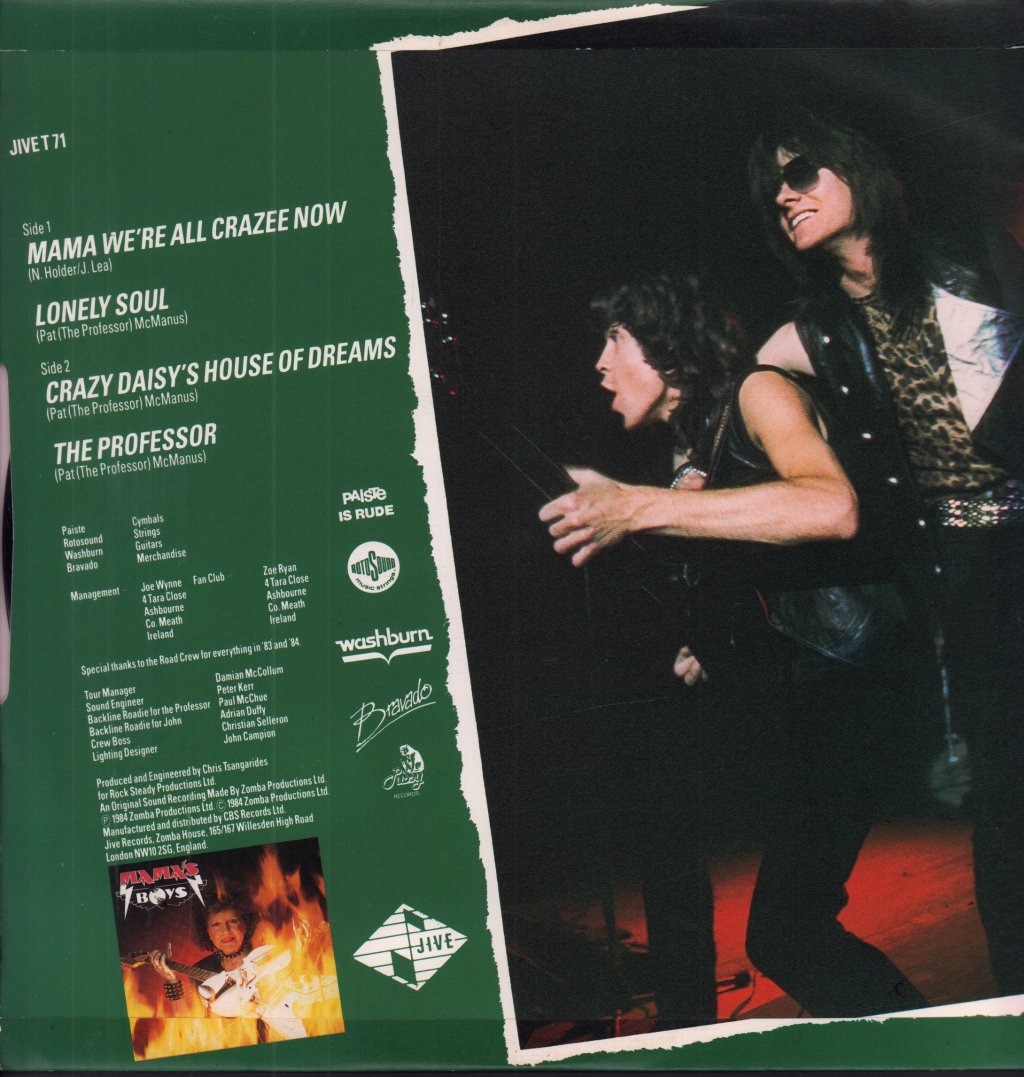 Mama's Boys - Mama Were All Crazee Now - 12 Inch