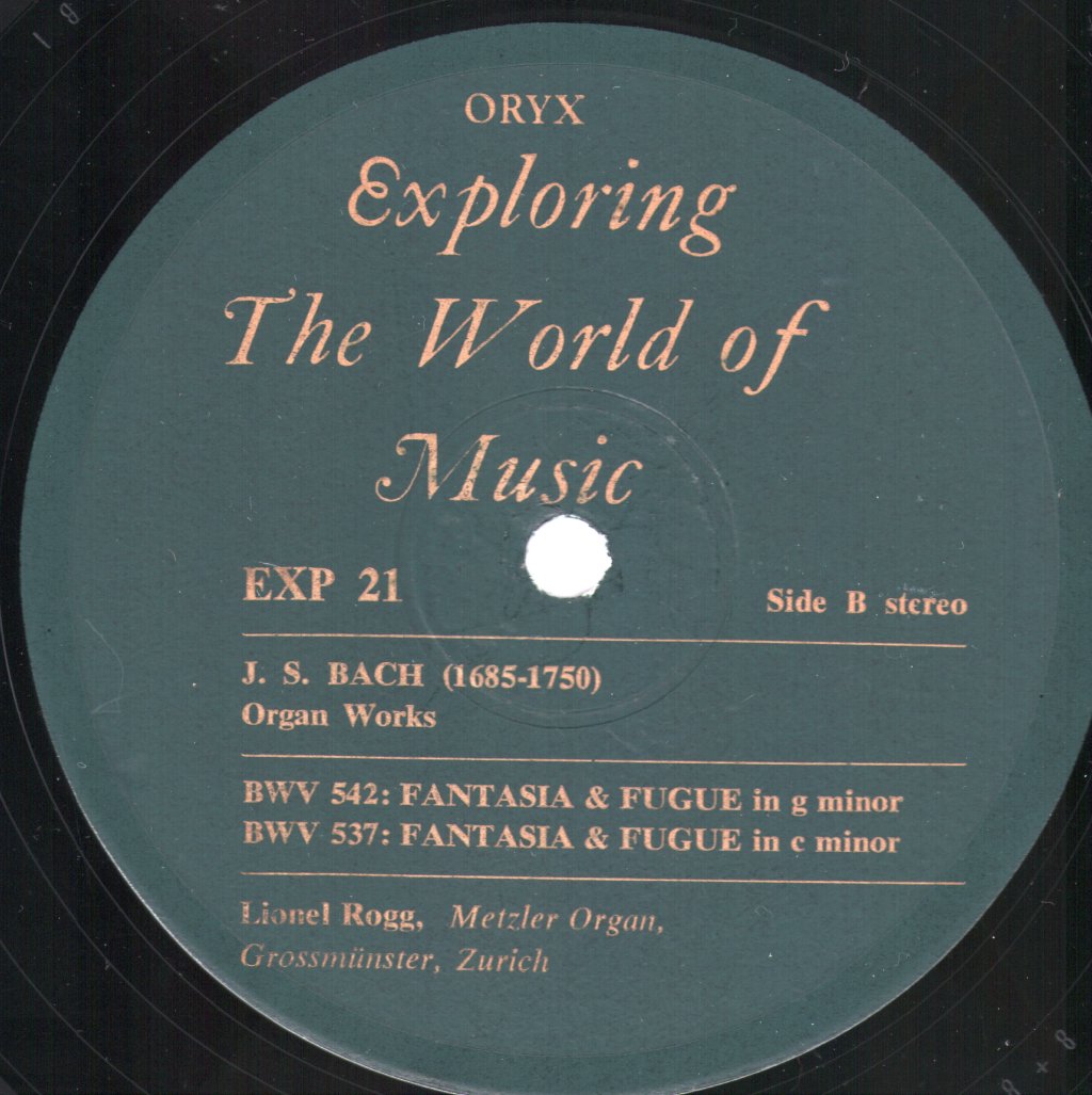 Lionel Rogg - Johann Sebastian Bach Organ Works: Volume 1 - Lp