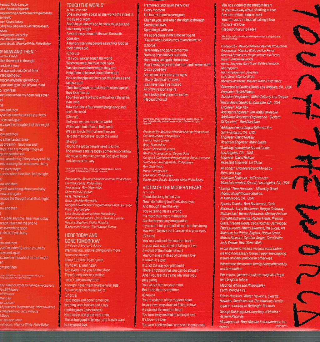 Earth, Wind & Fire - Touch The World - Lp