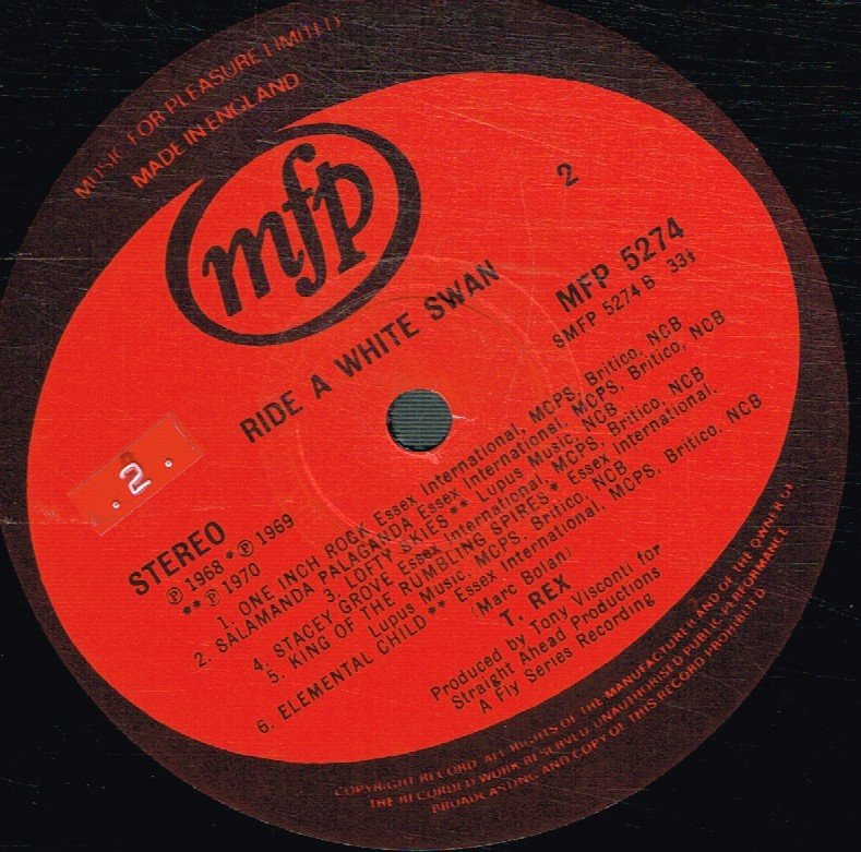 T Rex - Ride A White Swan - Lp