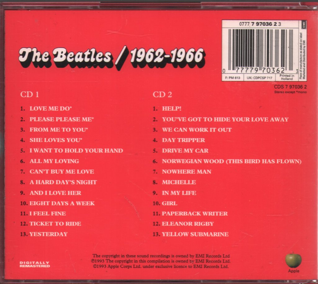 Beatles - 1962-1966 - Cd Set