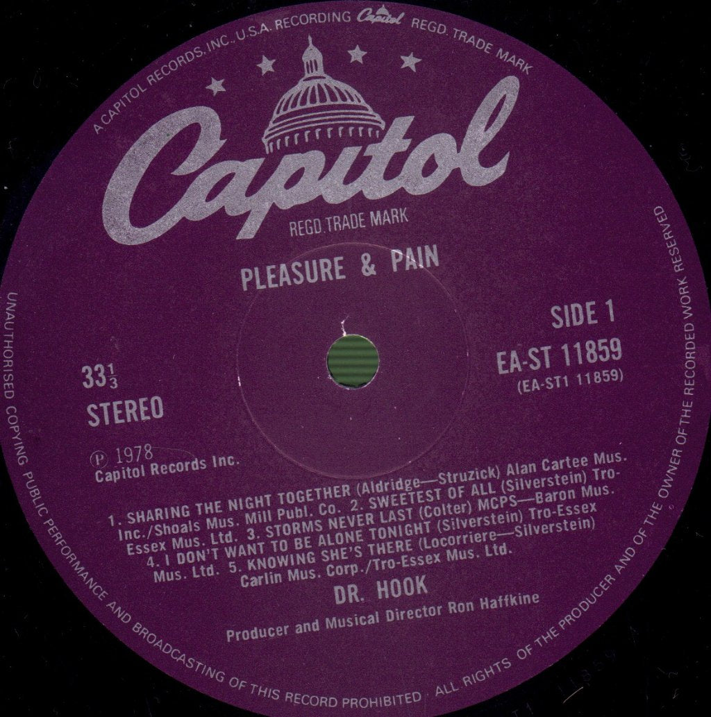 Dr Hook - Pleasure And Pain - Lp