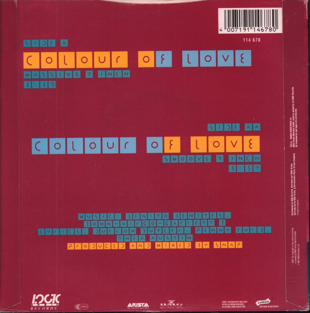 Snap - Colour Of Love - 7 Inch