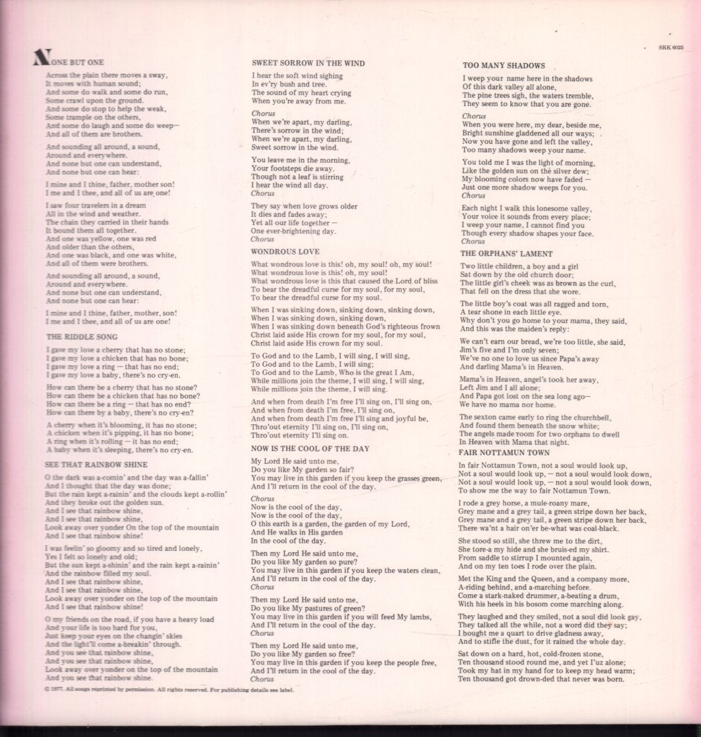 Jean Ritchie - None But One - Lp