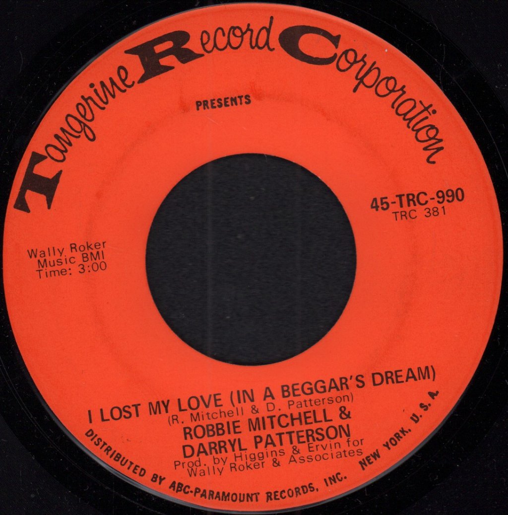 Robbie Mitchell & Darryl Patterson - I Lost My Love In A Beggar's Dream - 7 Inch