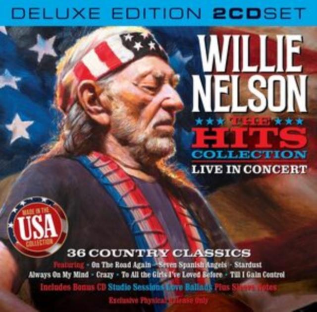 Willie Nelson - Willie Nelson the Hits Collection Live Deluxe Edition With A Bonus CD Country Love Ballads - the Studio Sessions 18 Songs (... - Double Cd