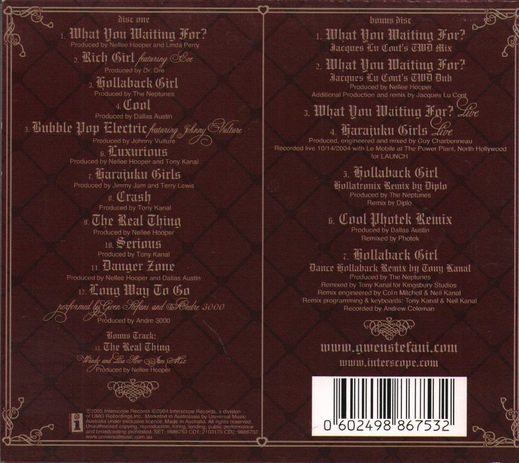 Gwen Stefani - Love.Angel.Music.Baby. - Double Cd