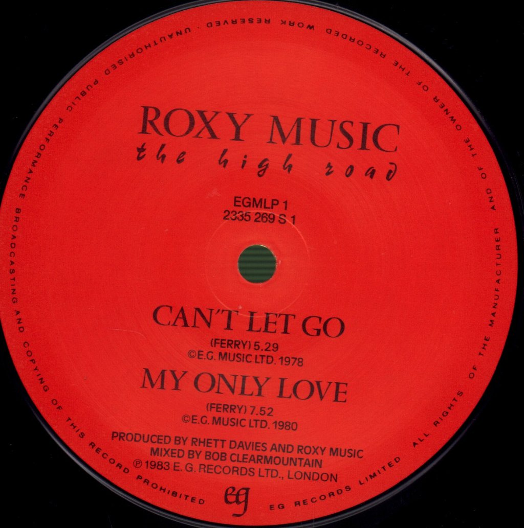 Roxy Music - High Road EP - 12 Inch