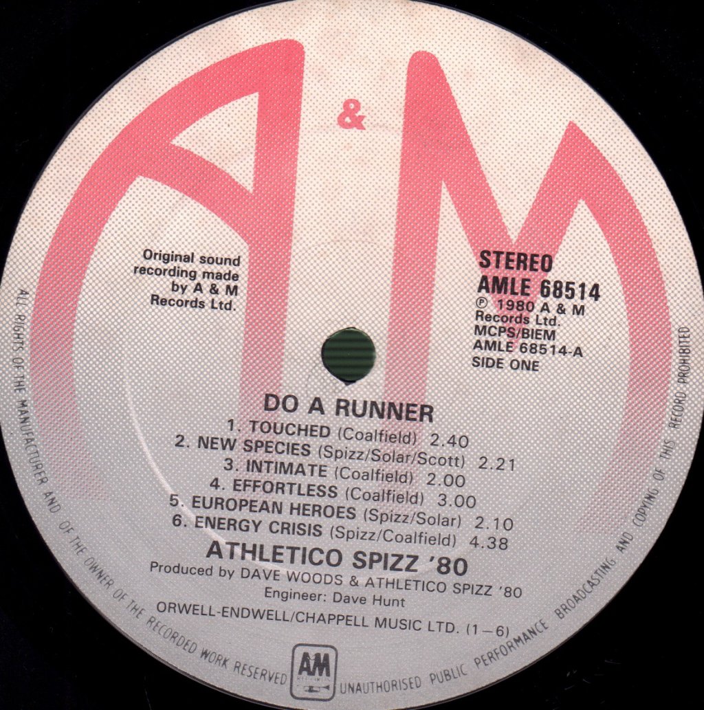 Athletico Spizz 80 - Do A Runner - Lp