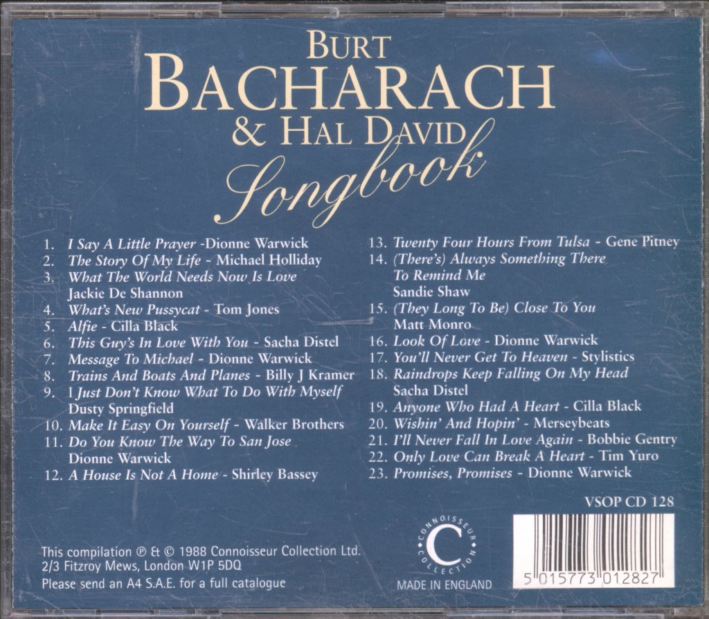 Various Artists - Burt Bacharach & Hal David Songbook - Cd