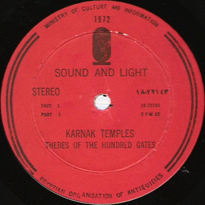 Georges Delerue and Gaston Bonheur - Karnak Temples (Thebes Of The Hundred Gates - Sound And Light) - Double Lp