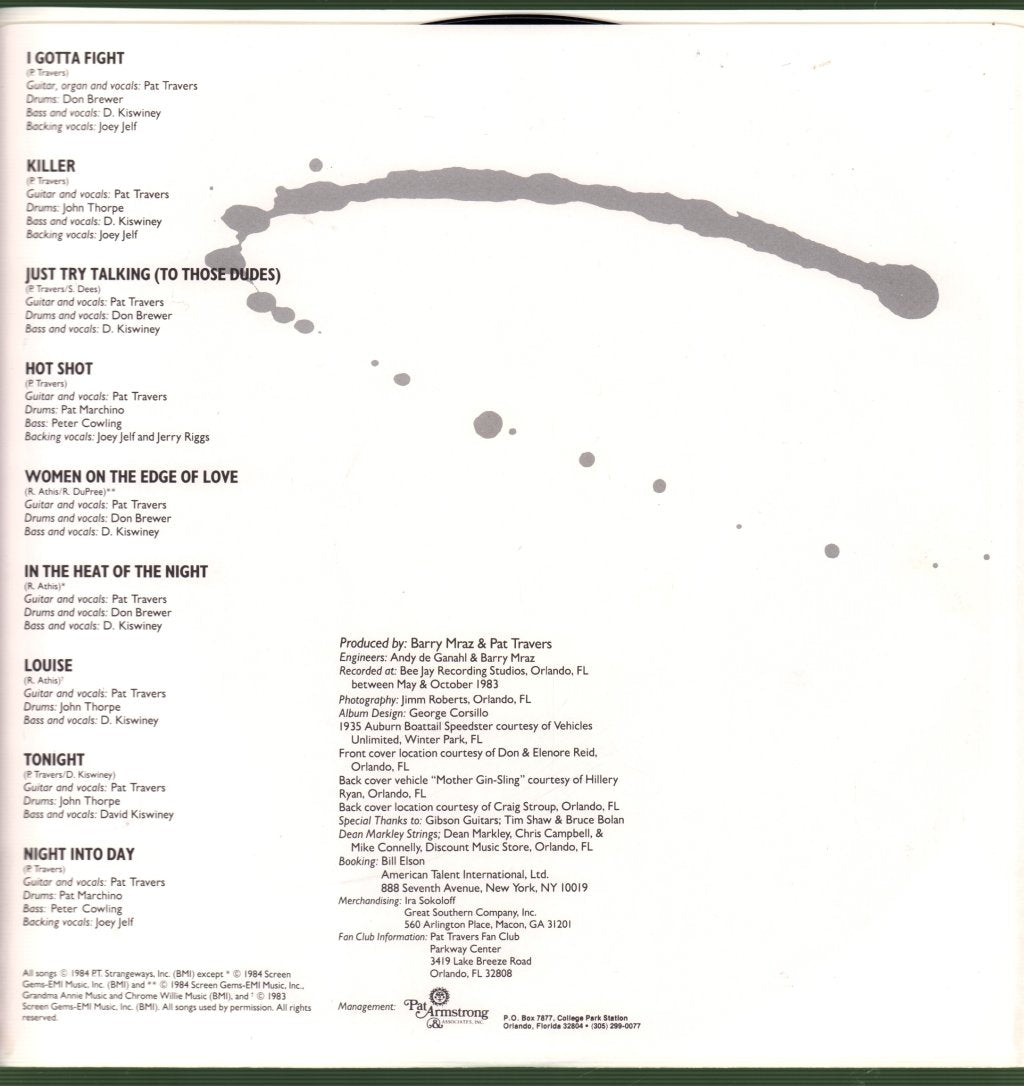 Pat Travers - Hot Shot - Lp