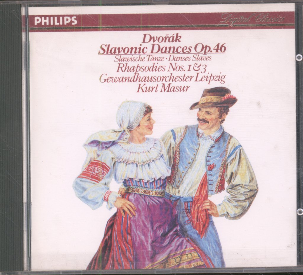 Gewandhausorchester Leipzig • Kurt Masur - Dvořák - Slavonic Dances Op. 46 / Slawische Tänze • Danses Slaves - Cd