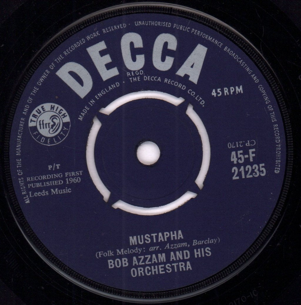 Bob Azzam And His Orchestra - Mustapha - 7 Inch