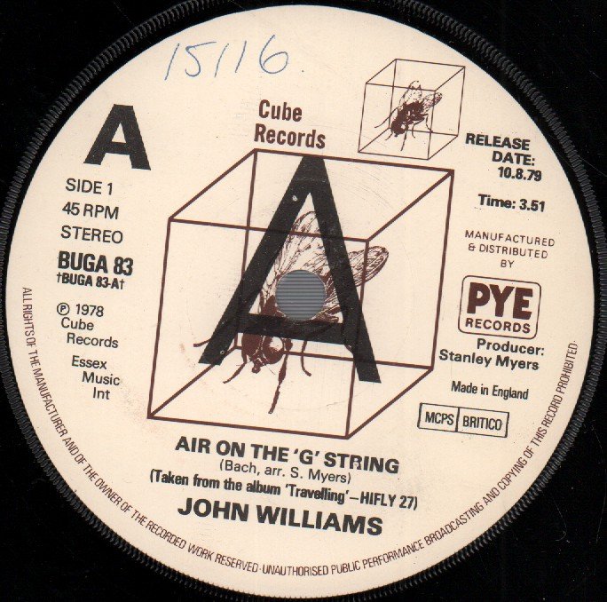 John Williams (Guitarist) - Air On The G String - 7 Inch
