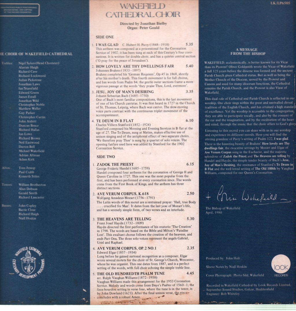 Wakefield Cathedral Choir - Wakefield Cathedral Choir - Lp