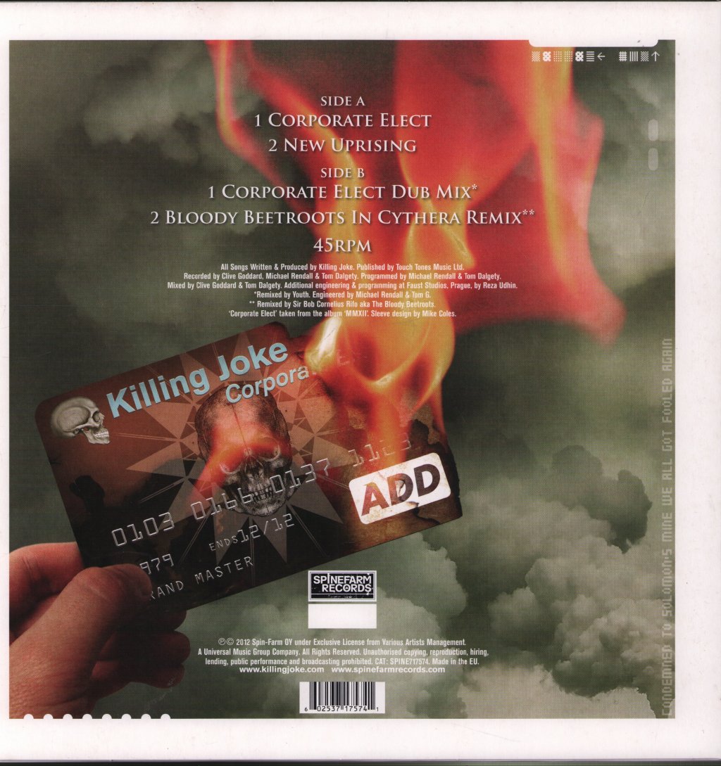 Killing Joke - Corporate Elect - 12 Inch