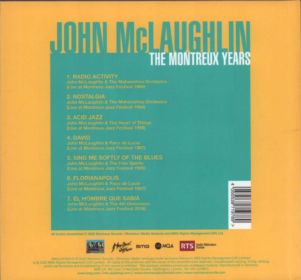 John Mclaughlin - Montreux Years - Cd
