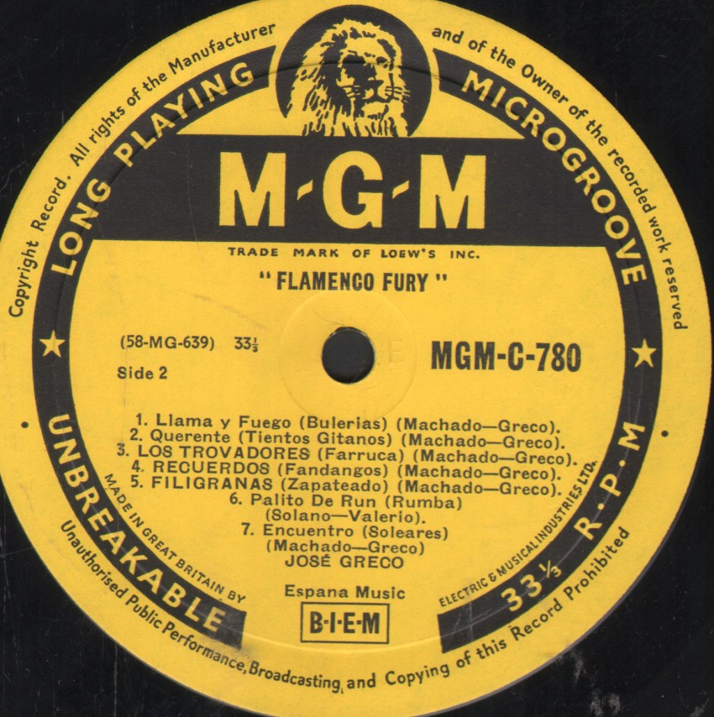 José Greco - Flamenco Fury - Lp