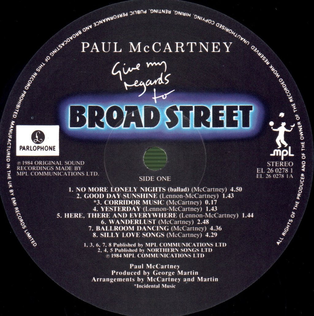 Paul McCartney - Give My Regards To Broad Street - Lp