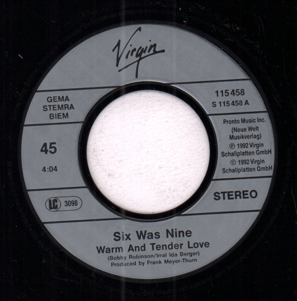 Six Was Nine - Warm And Tender Love - 7 Inch