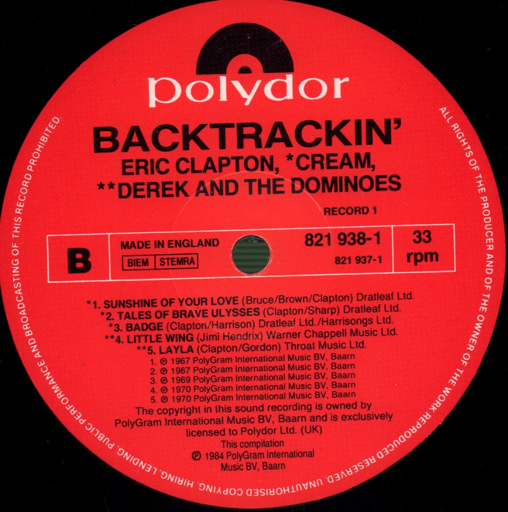 Eric Clapton - Backtrackin' (22 Tracks Spanning The Career Of A Rock Legend) - Double Lp