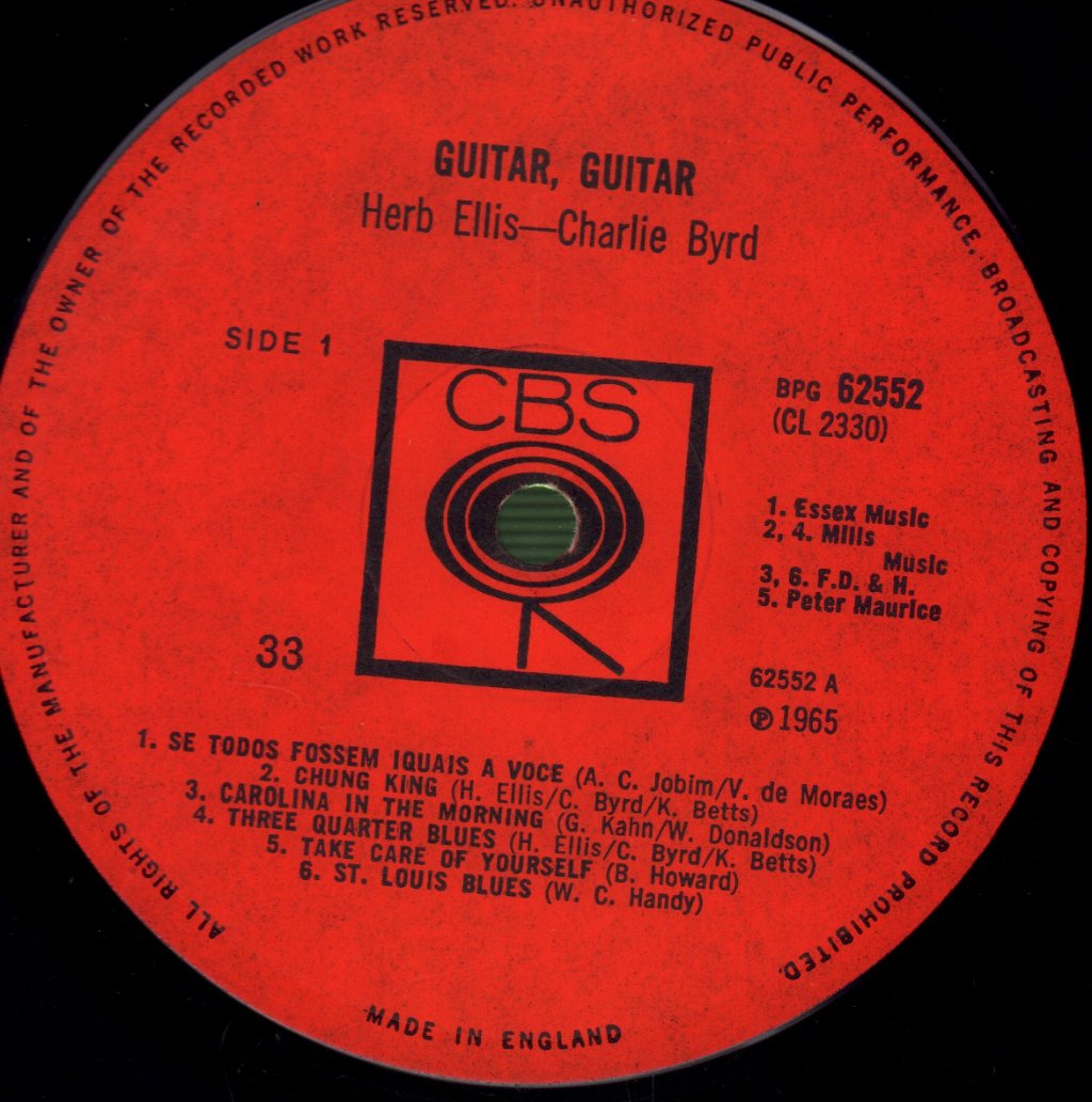 Herb Ellis and Charlie Byrd - Guitar / Guitar - Lp