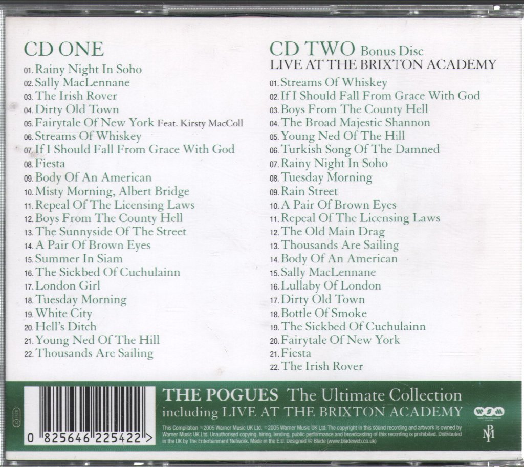 Pogues - Ultimate Collection (Including Live At The Brixton Academy) - Cd