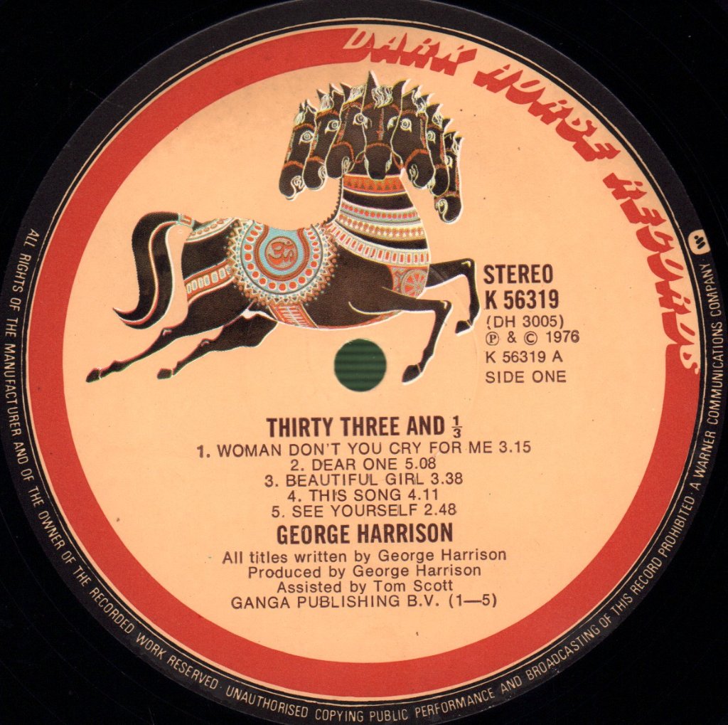 George Harrison - Thirty Three And 1/3 - Lp