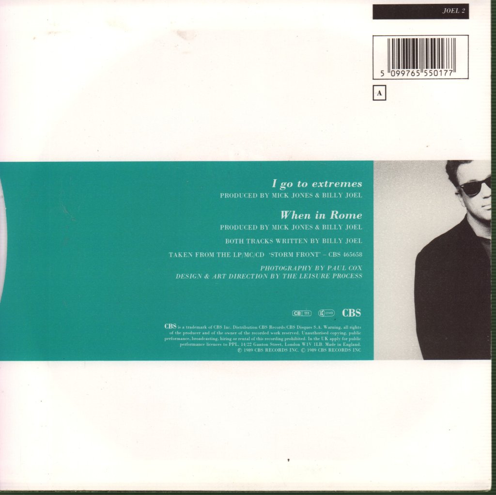 Billy Joel - I Go To Extremes - 7 Inch