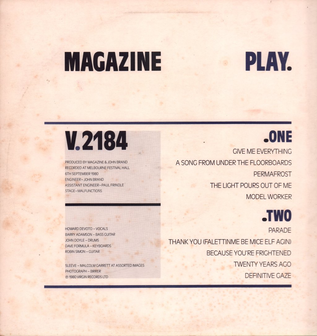Magazine - Play - Lp