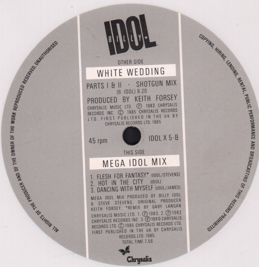Billy Idol - White Wedding - 12 Inch