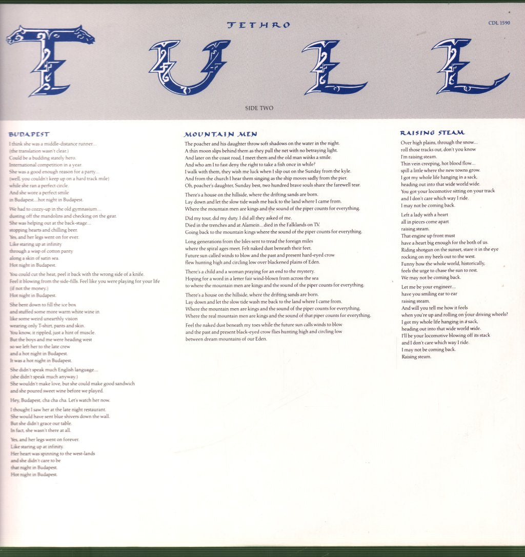 Jethro Tull - Crest Of A Knave - Lp
