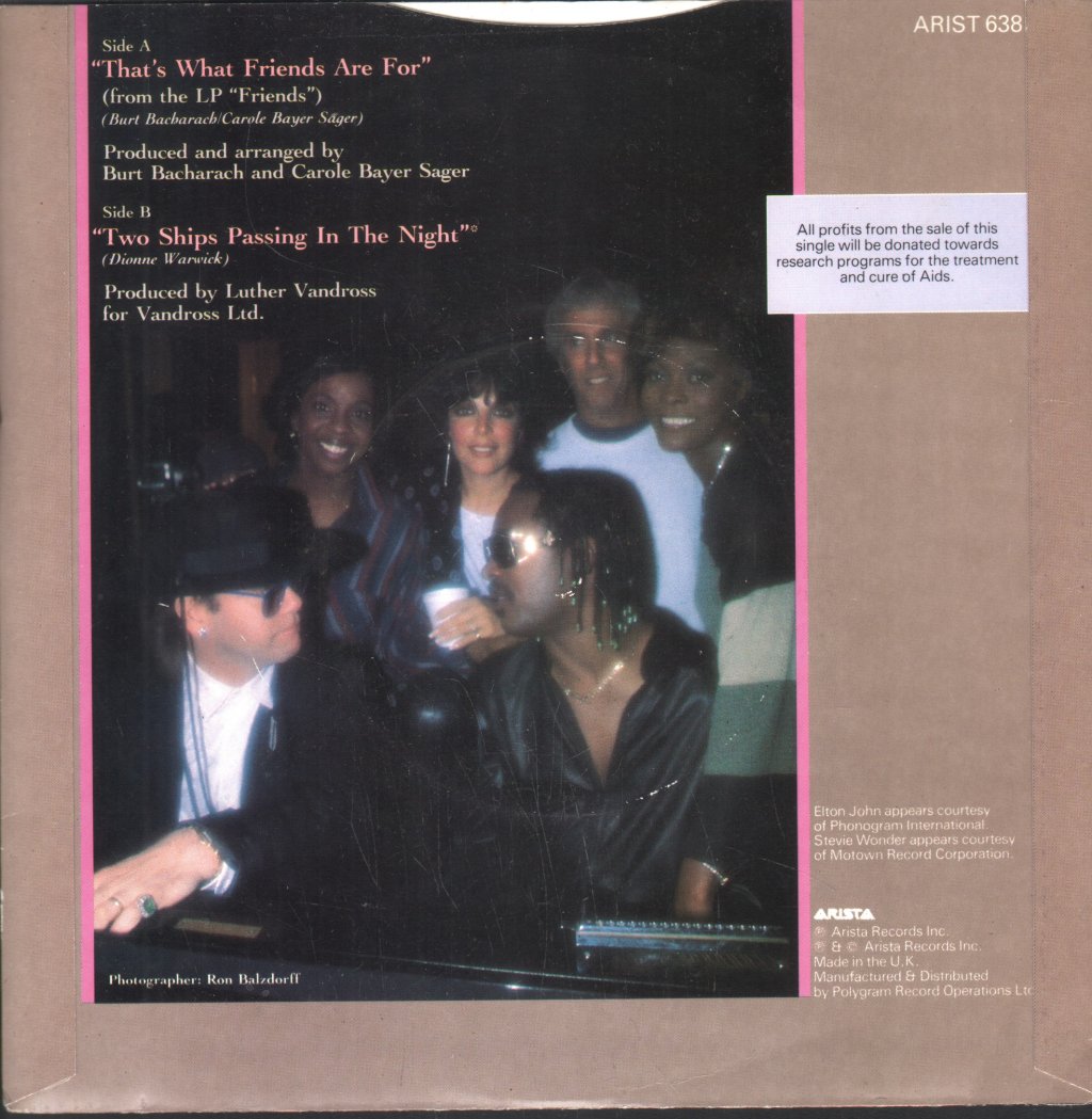 Dionne And Friends - That's What Friends Are For - 7 Inch