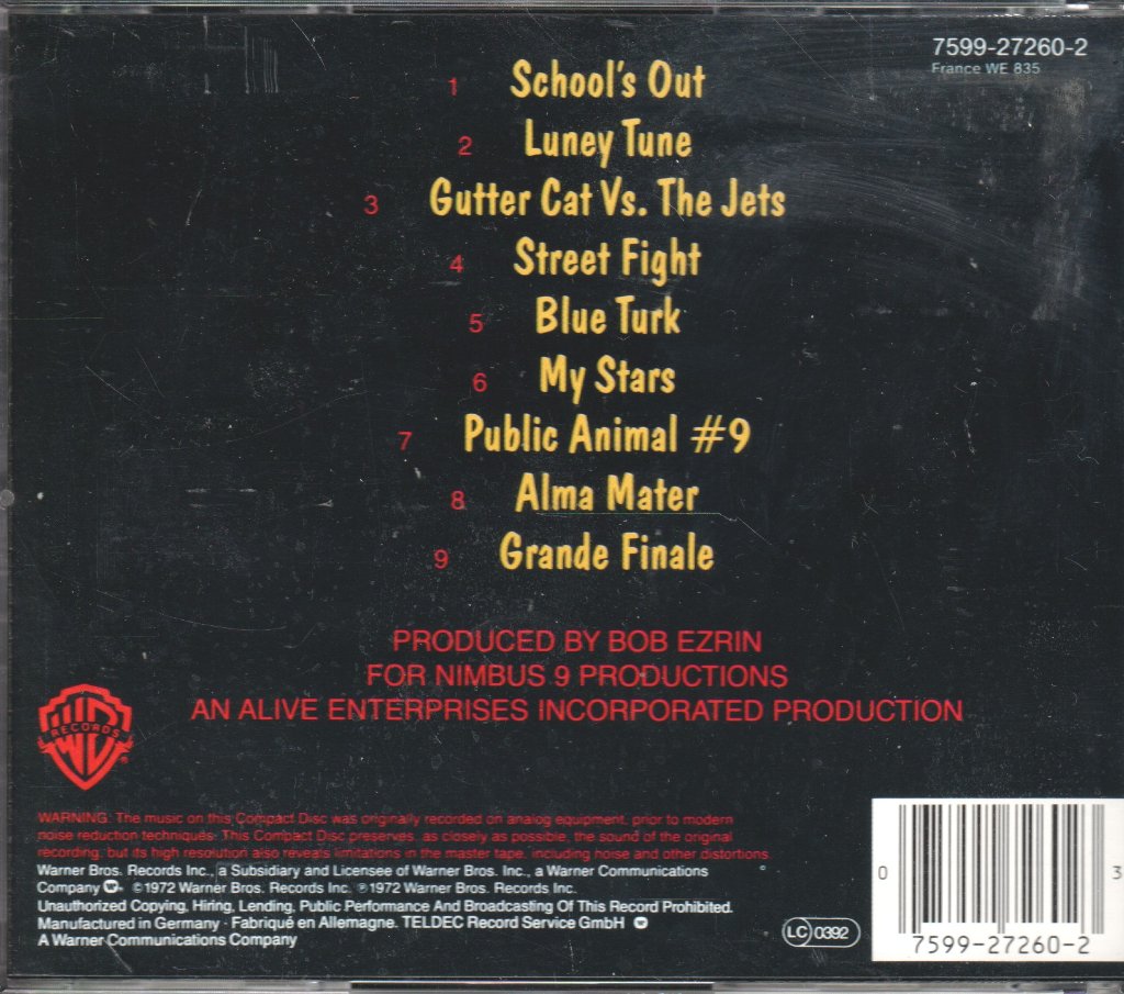 Alice Cooper - School's Out - Cd