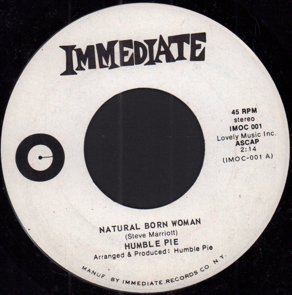 Humble Pie - Natural Born Woman - 7 Inch