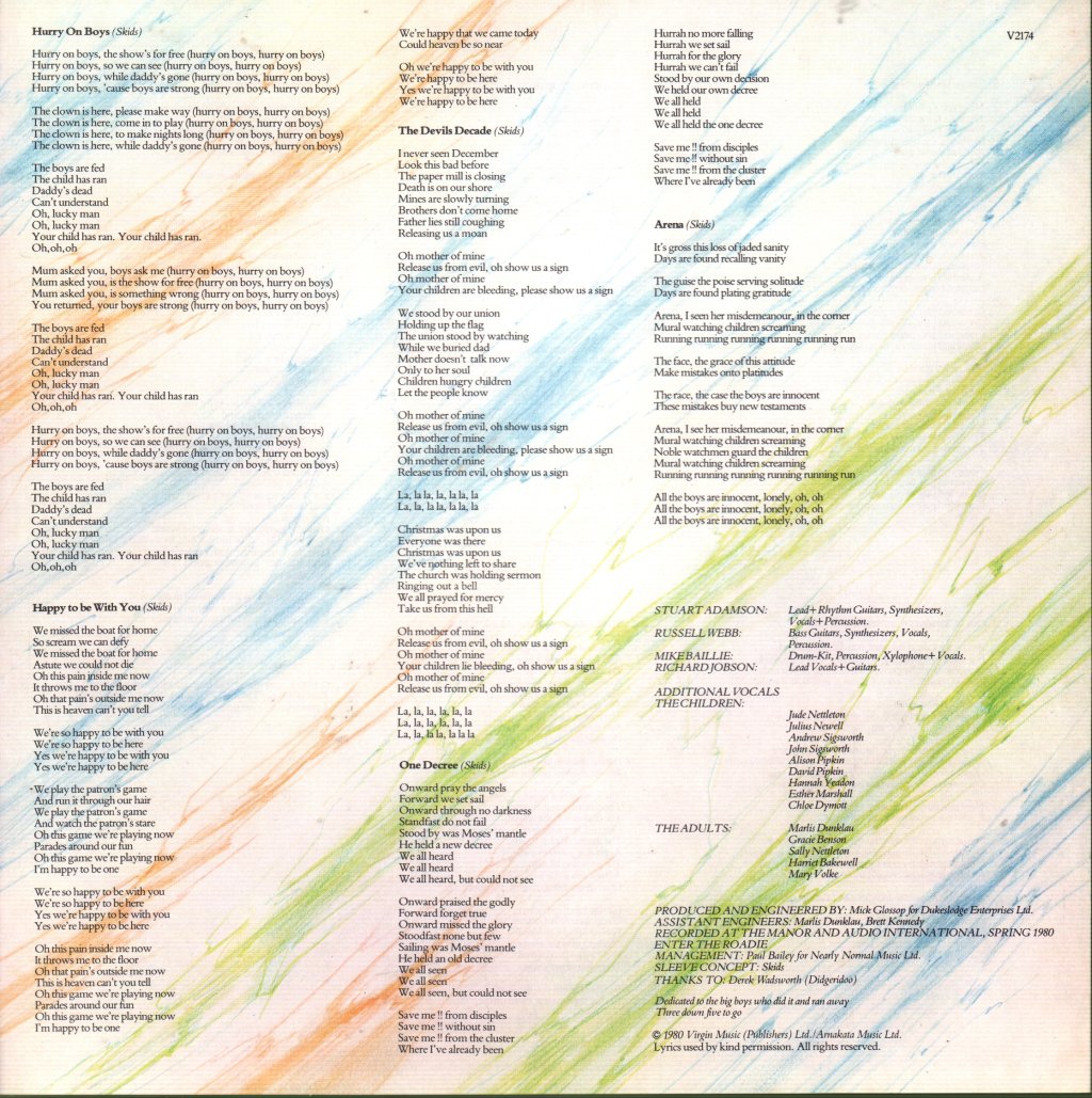 Skids - Absolute Game - Double Lp