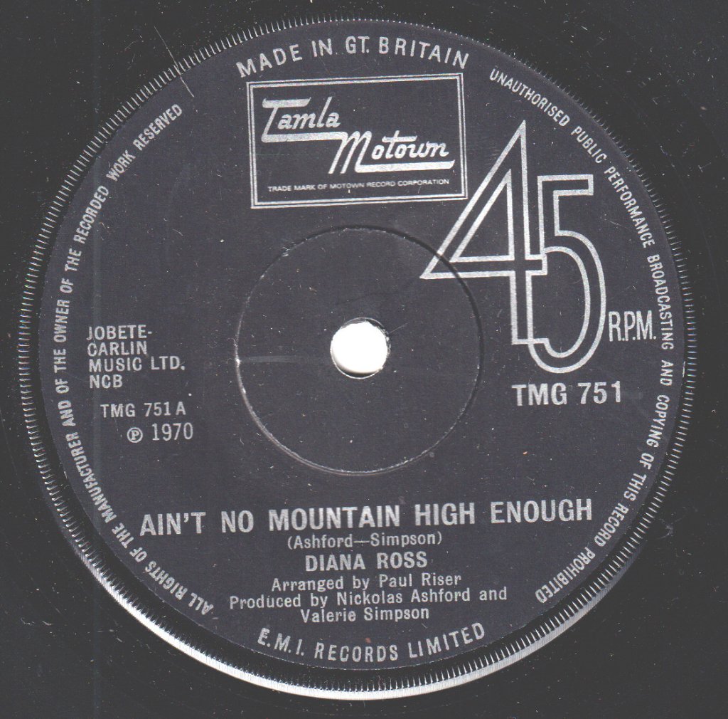 Diana Ross - Ain't No Mountain High Enough - 7 Inch