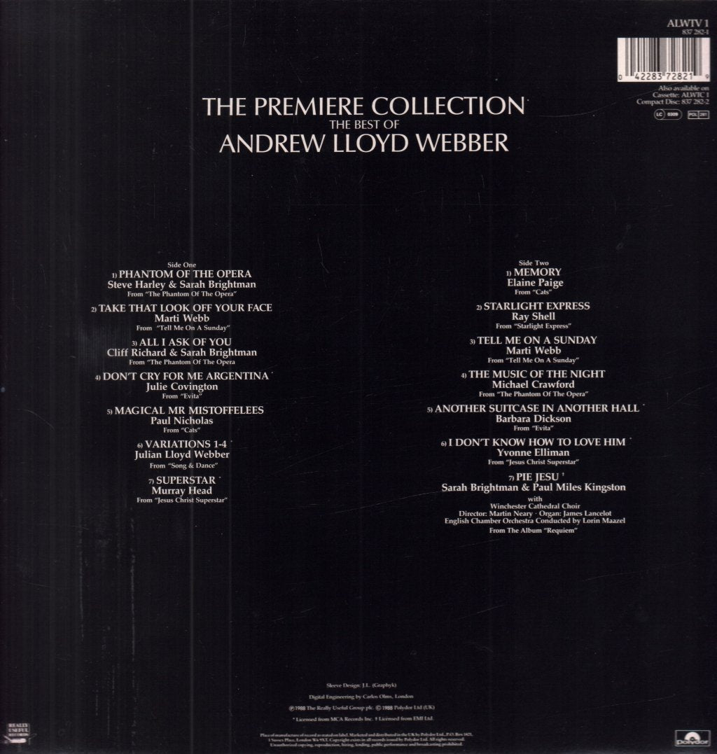 Andrew Lloyd Webber - Premiere Collection - Lp